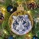 Wooden Bead Embroidery Kit &ndash; &ldquo;Christmas Ornament &ndash; White Tiger&rdquo; FLK-402 FLK-402 photo 1