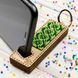 Wooden Bead Embroidery Kit &ndash; &ldquo;Phone Stand &ndash; Green Ornament&rdquo; FLK-486 FLK-486 photo 1