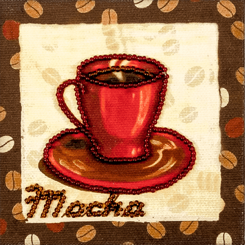 Bead embroidery magnet FLA-071