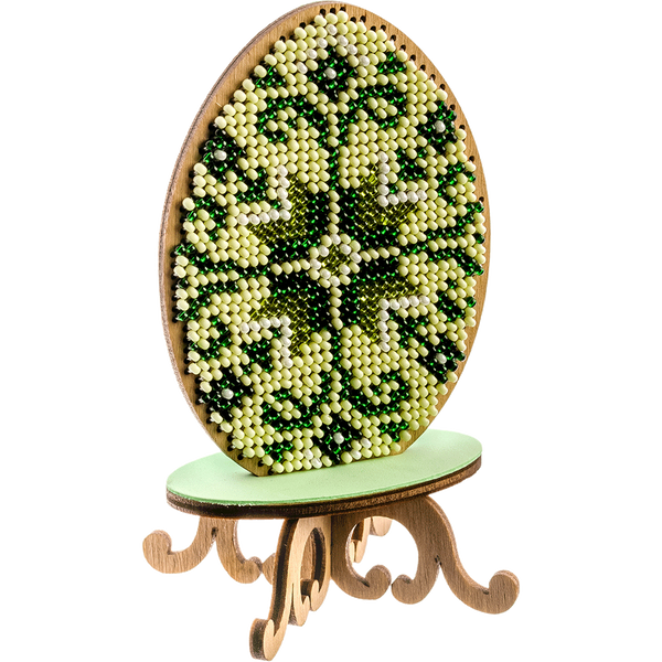 Wooden Bead Embroidery Kit &ndash; &ldquo;Easter Egg&rdquo; FLK-171
