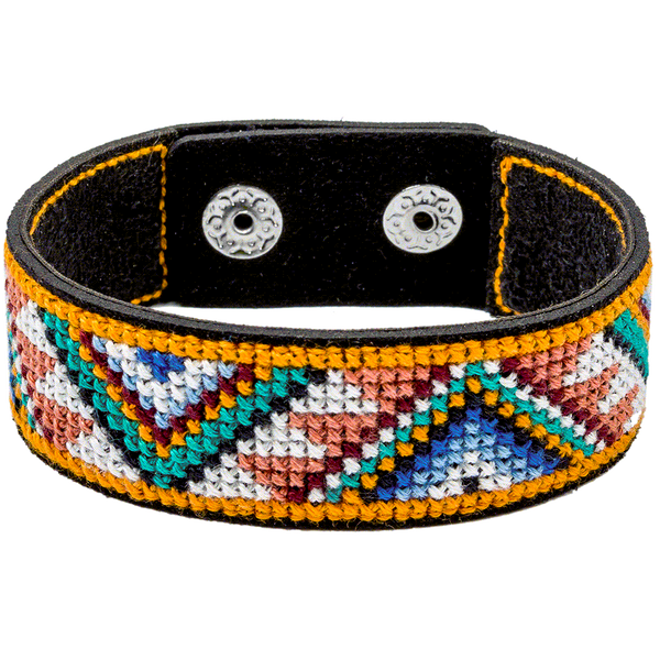 Faux Leather Cross-Stitch Kit &ndash; &ldquo;Bracelet&rdquo; (2.2 &times; 22 cm) FLHL-031 Black