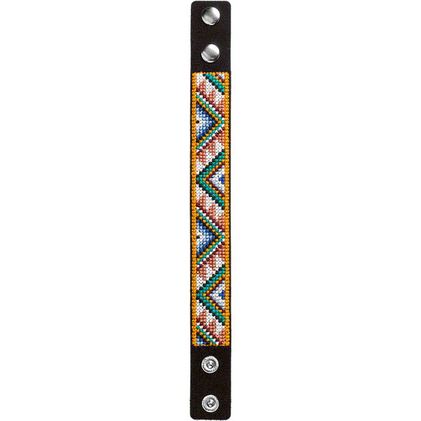 Faux Leather Cross-Stitch Kit &ndash; &ldquo;Bracelet&rdquo; (2.2 &times; 22 cm) FLHL-031 Black