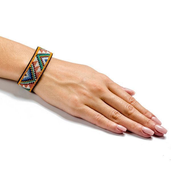 Faux Leather Cross-Stitch Kit &ndash; &ldquo;Bracelet&rdquo; (2.2 &times; 22 cm) FLHL-031 Black