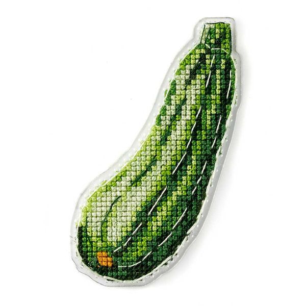 Plastic Cross-Stitch Kit &ndash; "Zucchini" (Double-Sided) FLX-045