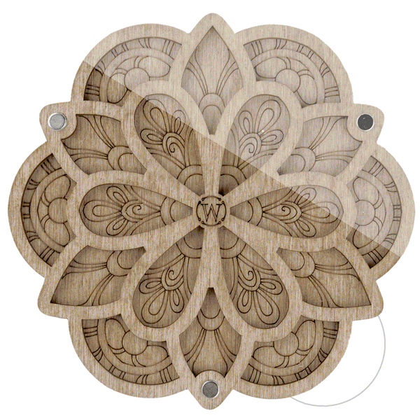 Bead Organizer Box &ndash; &ldquo;Harmony Flower&rdquo;, With Clear Lid FLZB-187