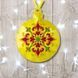 Faux Leather Cross-Stitch Kit &ndash; &ldquo;Bauble Christmas Ornament&rdquo; (Double-Sided) FLHL-074 Yellow FLHL-074 photo 1
