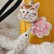 Faux Leather Bead Embroidery Kit &ndash; &ldquo;Bag Charm Cat Joys&rdquo; FLBB-179 FLBB-179 photo 1