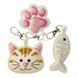 Faux Leather Bead Embroidery Kit &ndash; &ldquo;Bag Charm Cat Joys&rdquo; FLBB-179 FLBB-179 photo 2