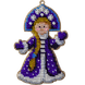 Wooden Bead Embroidery Kit &ndash; &ldquo;Christmas Ornament &ndash; Snow Maiden (Slavic Christmas Helper)&rdquo; FLK-322 FLK-322 photo 2