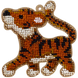 Wooden Bead Embroidery Kit &ndash; &ldquo;Christmas Ornament &ndash; Little Tiger Cub&rdquo; FLK-403 FLK-403 photo 2