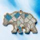 Wooden Bead Embroidery Kit &ndash; &ldquo;Stained Glass Bear&rdquo; FLK-569 FLK-569 photo 1