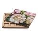 Bead Organizer With Wooden Lid &ndash; &ldquo;Peonies, Square&rdquo; FLZB-227 FLZB-227 photo 3