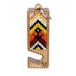 Wooden Bead Embroidery Kit &ndash; &ldquo;Phone Stand &ndash; Orange and Red Ornament&rdquo; FLK-488 FLK-488 photo 8