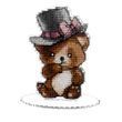 Plastic Cross-Stitch Kit &ndash; "Bear In Hat" FLX-009 FLX-009 photo 6