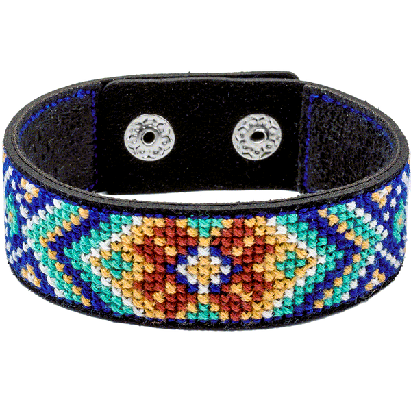 Faux Leather Cross-Stitch Kit &ndash; &ldquo;Bracelet&rdquo; (2.2 &times; 22 cm) FLHL-032 Black