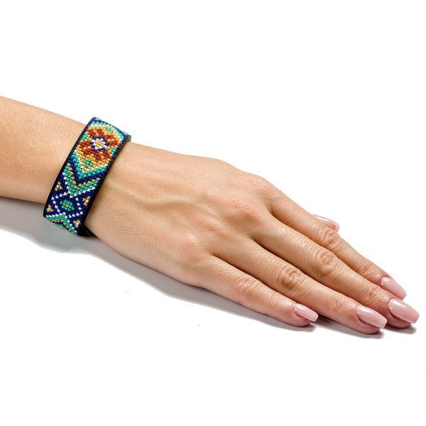 Faux Leather Cross-Stitch Kit &ndash; &ldquo;Bracelet&rdquo; (2.2 &times; 22 cm) FLHL-032 Black