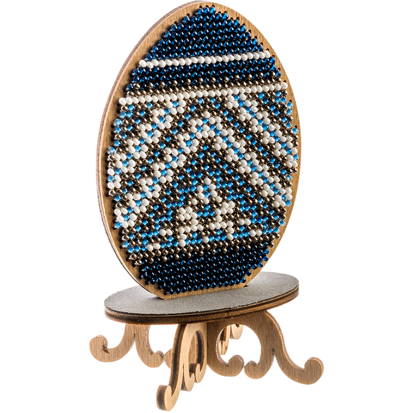 Wooden Bead Embroidery Kit &ndash; &ldquo;Easter Egg&rdquo; FLK-172