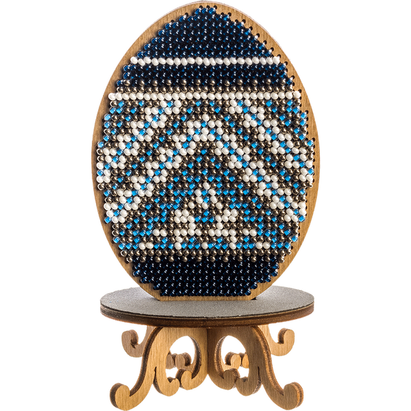 Wooden Bead Embroidery Kit &ndash; &ldquo;Easter Egg&rdquo; FLK-172