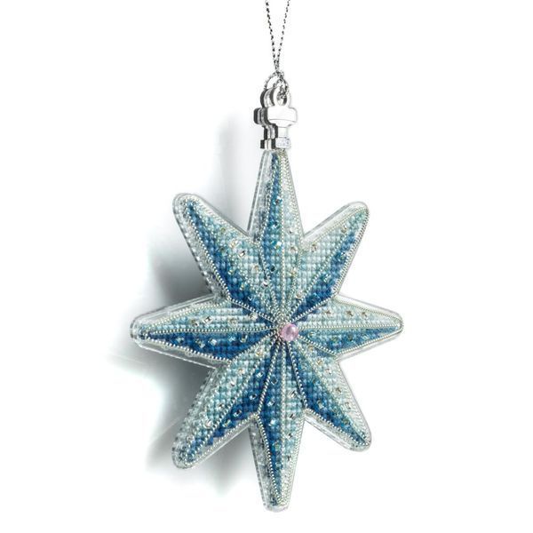 Plastic Cross-Stitch Kit &ndash; &ldquo;Christmas Ornament &ndash; Sea Star&rdquo; (Double-Sided) FLX-145