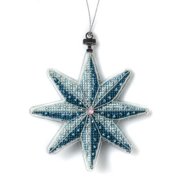 Plastic Cross-Stitch Kit &ndash; &ldquo;Christmas Ornament &ndash; Sea Star&rdquo; (Double-Sided) FLX-145