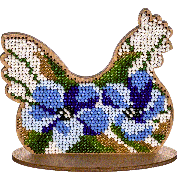 Wooden Bead Embroidery Kit &ndash; &ldquo;Hen&rdquo; FLK-273