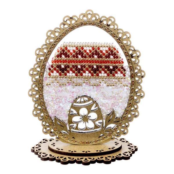 Bead Embroidery Kit (Plastic Base) &ndash; &ldquo;Easter Egg&rdquo; (Double-Sided) FLPL-081