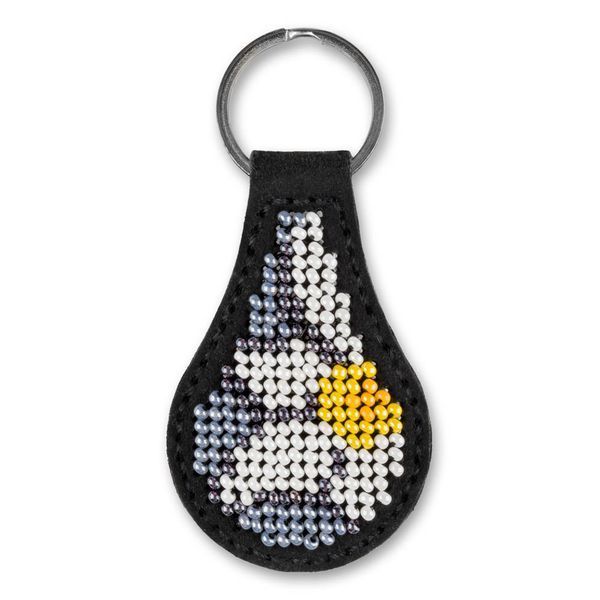 Faux Leather Bead Embroidery Kit &ndash; &ldquo;Keychain&rdquo; FLBB-090 Black