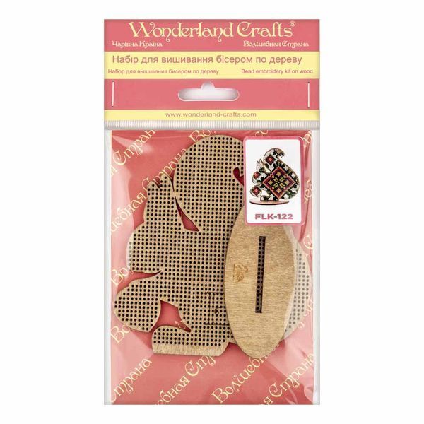 Wooden Bead Embroidery Kit &ndash; &ldquo;Squirrel&rdquo; FLK-122