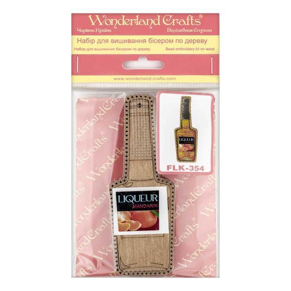 Wooden Bead Embroidery Kit &ndash; &ldquo;Liqueur Bottle&rdquo; FLK-354