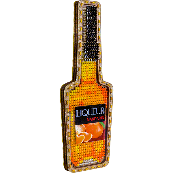 Wooden Bead Embroidery Kit &ndash; &ldquo;Liqueur Bottle&rdquo; FLK-354