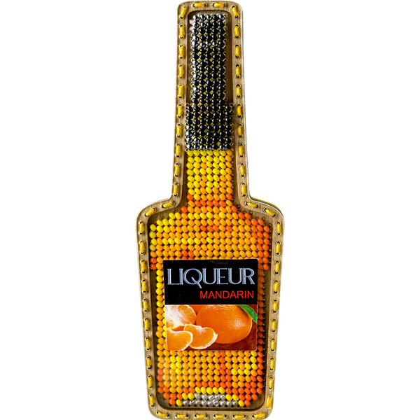 Wooden Bead Embroidery Kit &ndash; &ldquo;Liqueur Bottle&rdquo; FLK-354