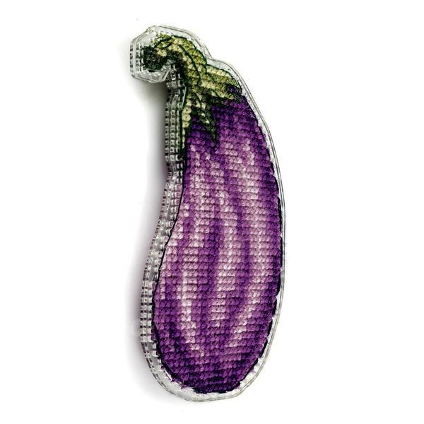 Plastic Cross-Stitch Kit &ndash; "Eggplant" (Double-Sided) FLX-046