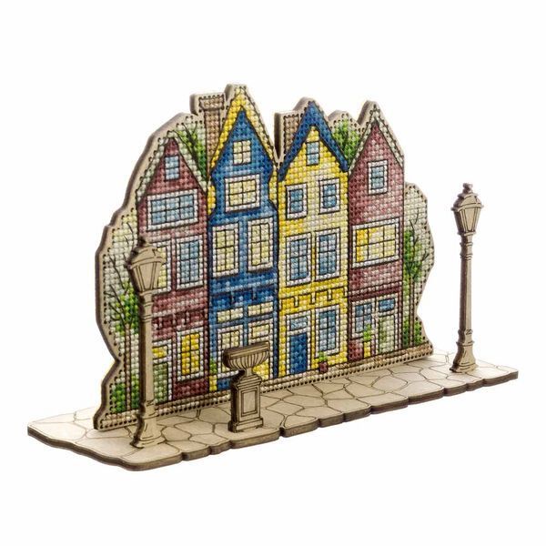 Wooden Cross-Stitch Kit &ndash; &ldquo;Evening Lights&rdquo; FLW-068