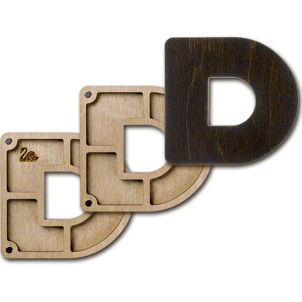 Bead Organizer &ndash; &ldquo;Letter D (Alphabet)&rdquo; FLZB-158(D)