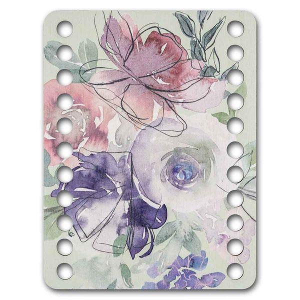 Floss Organizer &ndash; &ldquo;Watercolor Flowers, Rectangular&rdquo; FLZ(P)-090