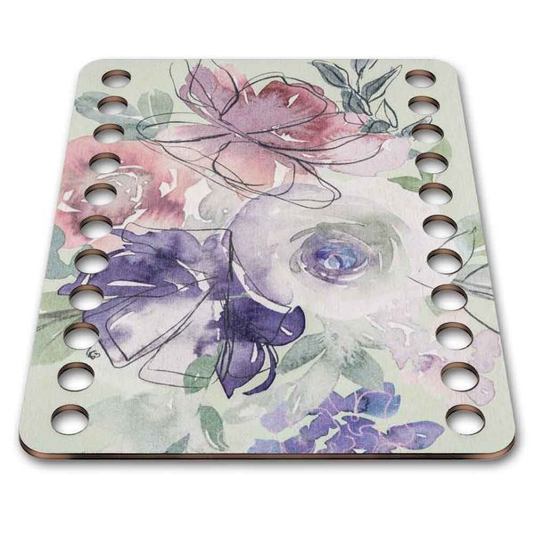 Floss Organizer &ndash; &ldquo;Watercolor Flowers, Rectangular&rdquo; FLZ(P)-090