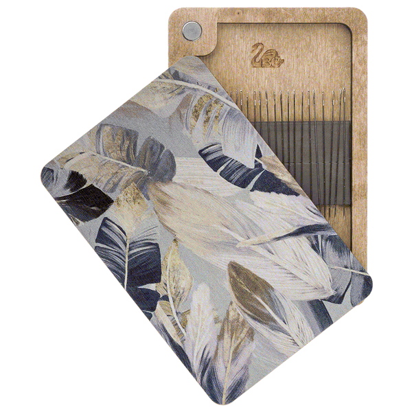 Magnetic Needle Case Rectangular &ndash; &ldquo;Feathers&rdquo; FLZB(N)-083
