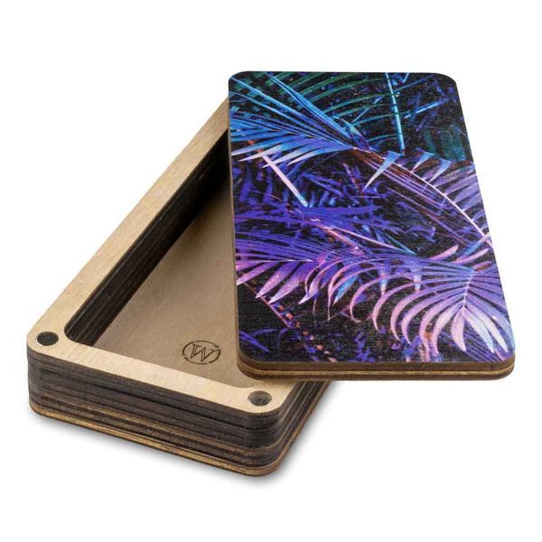 Magnetic Needle Case Large &ndash; &ldquo;Neon Leaves&rdquo; FLZB(N)-132