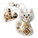 Faux Leather Bead Embroidery Kit &ndash; &ldquo;Bag Charm Kitten with Heart&rdquo; FLBB-180 FLBB-180 photo 2