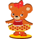 Wooden Bead Embroidery Kit &ndash; &ldquo;Bear Girl in Skirt&rdquo; FLK-022 FLK-022 photo 1