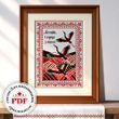 Cross-Stitch Pattern &ndash; "Cranes" WLP-086