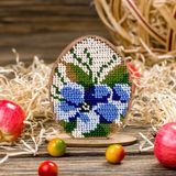 Wooden Bead Embroidery Kit &ndash; &ldquo;Easter Egg&rdquo; FLK-274