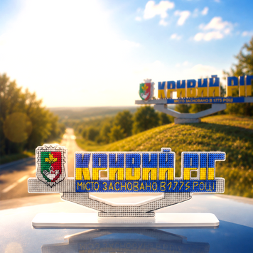 Plastic Cross-Stitch Kit &ndash; &ldquo;Kryvyi Rih City Sign&rdquo; FLX-183