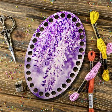 Floss Organizer &ndash; &ldquo;Wisteria, Oval&rdquo; FLZ(P)-057