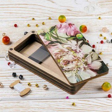 Magnetic Needle Case Large &ndash; &ldquo;Peonies&rdquo; FLZB(N)-133