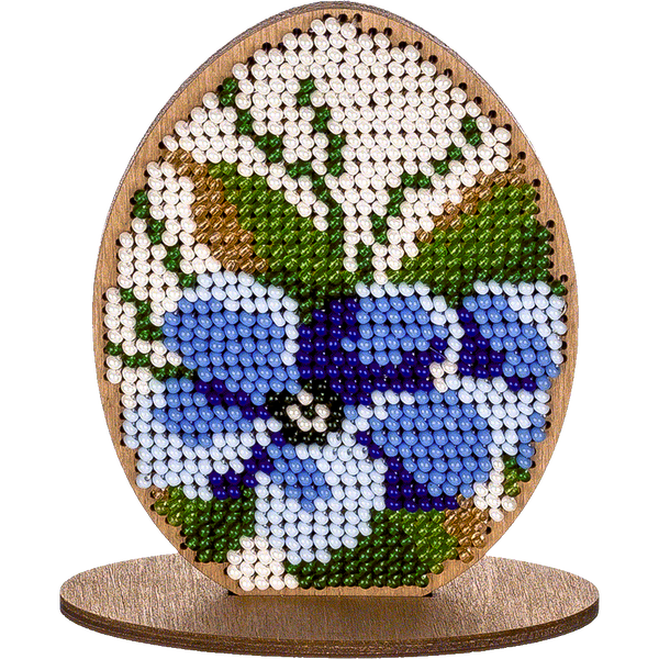 Wooden Bead Embroidery Kit &ndash; &ldquo;Easter Egg&rdquo; FLK-274