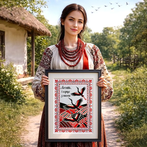 Cross-Stitch Pattern &ndash; "Cranes" WLP-086