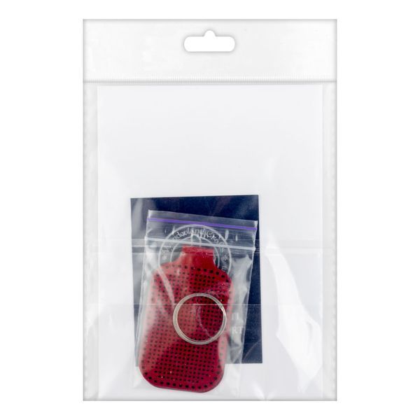 Faux Leather Embroidery Blank &ndash; &ldquo;Keychain&rdquo; FLBE(BB)-057 Red