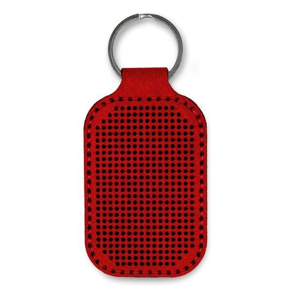 Faux Leather Embroidery Blank &ndash; &ldquo;Keychain&rdquo; FLBE(BB)-057 Red