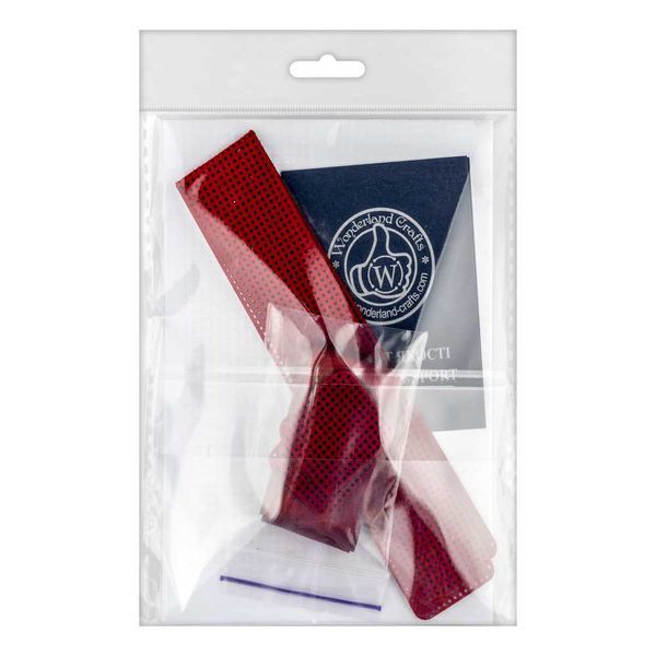 Faux Leather Embroidery Blank &ndash; &ldquo;Choker&rdquo; (3 &times; 30 cm) FLBE(BB)-086 Red